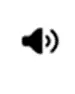 Icon in Schwarz: Lautsprechersymbol