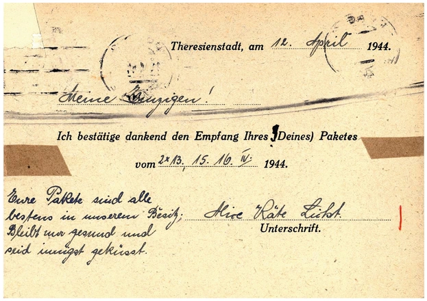 Alice Käte Licht an Bootsch bei Otto Weidt, 12. April 1944