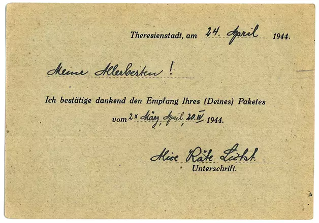Alice Käte Licht an Deibel-Lewin bei Otto Weidt, 24. April 1944