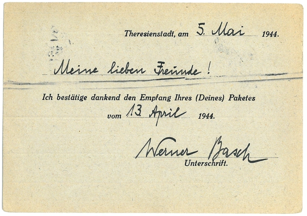 Werner Basch to the Workshop for the Blind, May 5, 1944